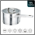 Visuable tempered glass lid Induction cookware saucepan